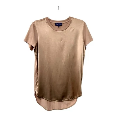 Camiseta Top Ralph Lauren Talla S 8 10 (4 6 EE. UU.) Champiñón Rosa Oscuro Seda y Algodón Foto 1 de 4