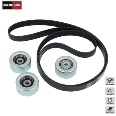 Fit Toyota 4Runner 2010-2024 FJ Cruiser 2010-2014 Idler Pulleys &Drive Belt Kit - Image 1 of 4
