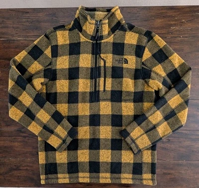 Pullover polar The North Face Gordon Lyons 1/4 cremallera para hombre M amarillo búfalo a cuadros Foto 1 de 4