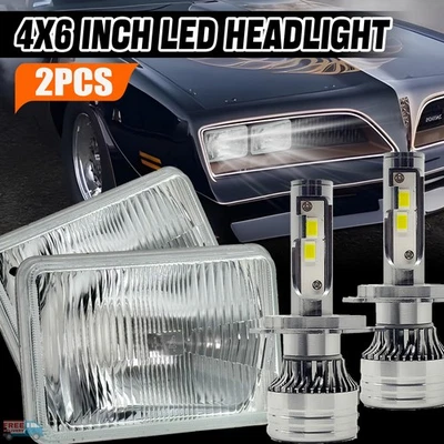 Faros LED altos-bajos de 4x6"" para Chevrolet Caprice Monte Carlo 1977-1986 2 piezas Foto 1 de 4