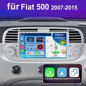 Radio de coche 64 GB Carplay Android WiFi RDS FM para Fiat 500 2007-2015 GPS Navi DAB+ - Imagen 1 de 17