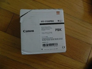 2028 Genuine Canon 160ml Photo Black Ink Tank PFI-1100PBK Pro-2000/4000/6000S - Picture 1 of 1