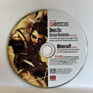 Minecraft CD Demo Disc PC Gamer Exklusiv Juli 2011 Deus Ex HR Trailer - Bild 1 von 7