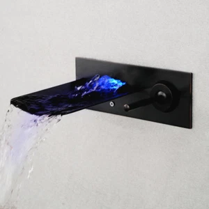 Grifo mezclador grifo mezclador de bañera fregadero de montaje en pared de bronce frotado con aceite - Imagen 1 de 10