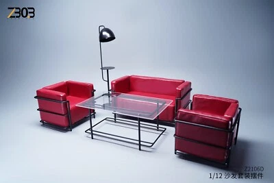 Z2106D: Juego de muebles de sofá de salón ZBOBTOYS 1/10 (5 piezas) - rojo Foto 1 de 2
