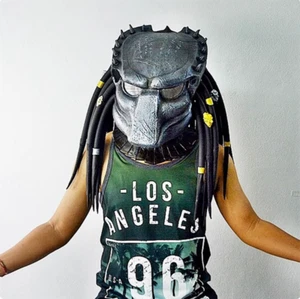 US Ship Alien vs Predator Mask Helmet Braid Predator Halloween Cosplay Props - Picture 1 of 3