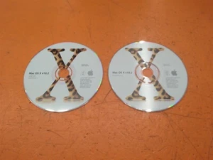 ⭐️⭐️⭐️⭐️Apple Mac OS X v10.2 Jaguar CD-ROM 2002 Install Discs 1 & 2 2Z691-3705-A - Picture 1 of 4