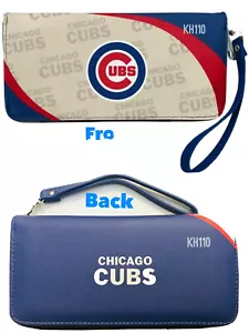 MLB Chicago Cubs Curve Zip Organizer Women's Wallet - Picture 1 of 5