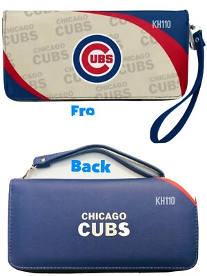 MLB Chicago Cubs Curve Zip Organizer Women's Wallet - Image 1 of 4