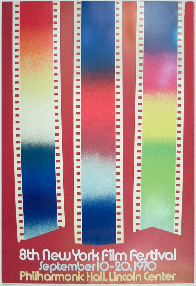 JAMES ROSENQUIST - Recortes, 8º Festival de Cinema de Nova York, 1970 pôster com impressão artística - Imagem 1 de 1