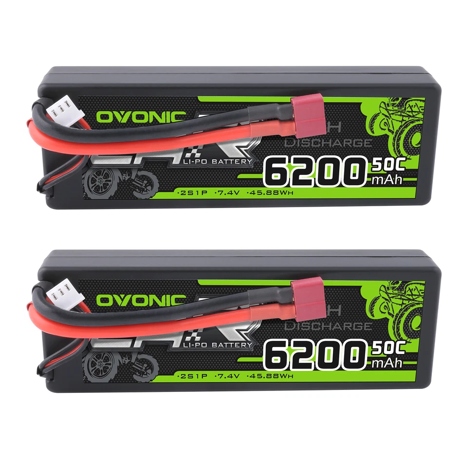 Ovonic 2s Lipo Akku - 7,4V/6200mAh, 2 Stück