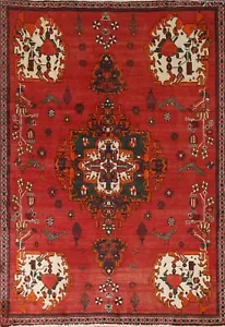Living Room Area Rug 5'x7' Animal Pictorial Bakhtiari Oriental Handmade Wool Rug - Picture 1 of 12