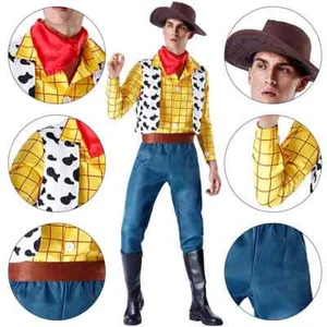 Toy Story Woody Halloween Cosplay Disfraz Paño Para Adulto Hombre Talla M Traje-Reino Unido - Imagen 1 de 10