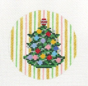 Kangaroo Paw Designs Christmas Tree Ornament Handpainted Needlepoint Canvas - Picture 1 of 1