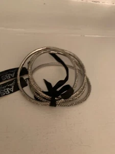$75 ABS Allen Schwartz Pave Crystal Bangels L21-2 - Picture 1 of 6