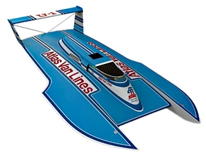 1982 Atlas Van Lines Wasserflugzeug 42" RC Modell Rennboot gedruckte Pläne Vorlagen - Bild 1 von 2