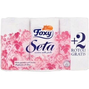 CARTA IGIENICA FOXY SETA DELICATA 2 VELI PROFUMATA AL TALCO MODELLO 4 PIÙ 2 - 1X - Foto 1 di 3