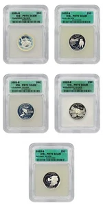 2002 S Silver State Quarter 25c 5 Coin Proof Set ICG PR 70 DCAM - Picture 1 of 4
