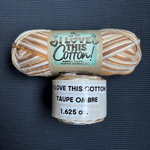 I Love This Cotton! TAUPE OMBRE #50, White Orange Brown, Full Skein + Partial - Picture 1 of 7