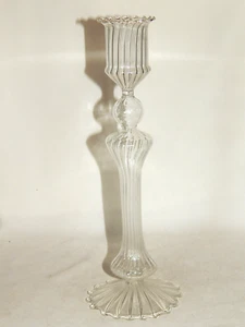 Kerzenhalter Murano 27 cm  Optisch geblasen - Picture 1 of 8