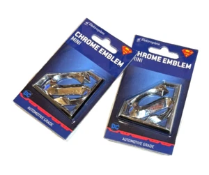 3D Superman Emblem Badge the S-Shield Symbol OEM-grade Mini Emblem 2 PACK LOT - Picture 1 of 3