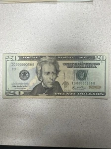 2006 Series $20 Bank Note Low Serial Number IC00000358B - Picture 1 of 3