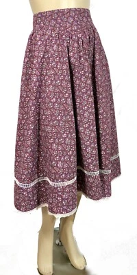 Falda corta vintage años 70 granate Calico Gunne Sax midi XS Foto 1 de 4