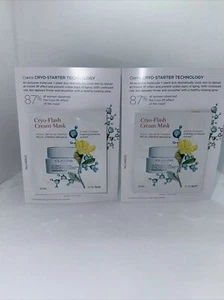 2 CLARINS “CRYO-FLASH” CREAM-MASK SAMPLE Packets .1oz x 2  NEW & SEALED - Picture 1 of 4