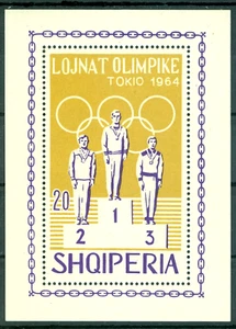 Ganadores de los Juegos Olímpicos de Tokio 1964, Albania, Bl.26 A, perforado, montado sin montar o nunca montado - Imagen 1 de 1