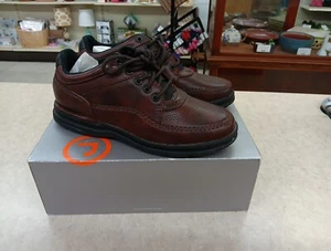 Rockport Men's World Tour Classic Walking Shoe, Brown Tumbled Leather, 7.5 NEW - Picture 1 of 8