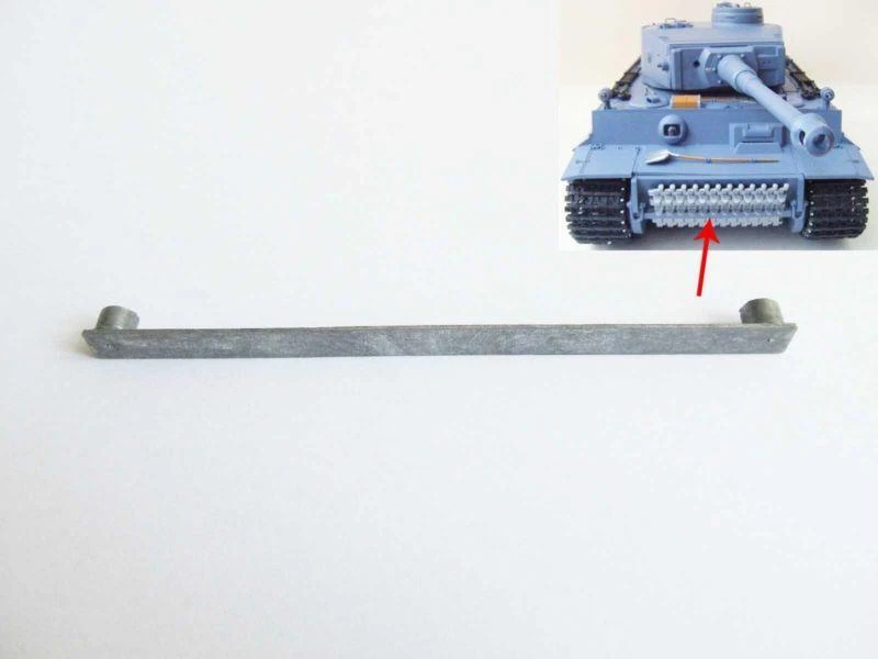 1/16 Scale MT073 Mato RC German Tiger I Tank Front Plate Spare Track Metal Mount - Image 1 of 1