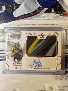 2016 Leaf U.S. Army All-American Bowl Tour Swatch Auto Feleipe Franks /15 - Picture 1 of 2