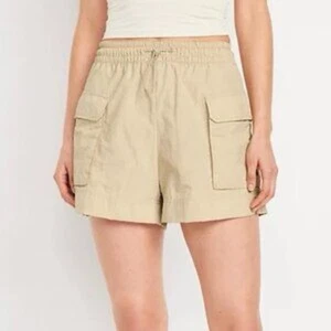Old Navy Women's Woven Cargo Shorts A stone's Throw Tan Size XS - Picture 1 of 9