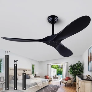52 Ceiling Fan with Remote Control without Light Modern Reversible DC Motor Indo - Picture 1 of 7