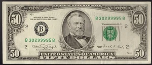 1990 $50 Grant Federal Reserve Note New York Almost uncirculated Free Shipping - Picture 1 of 2