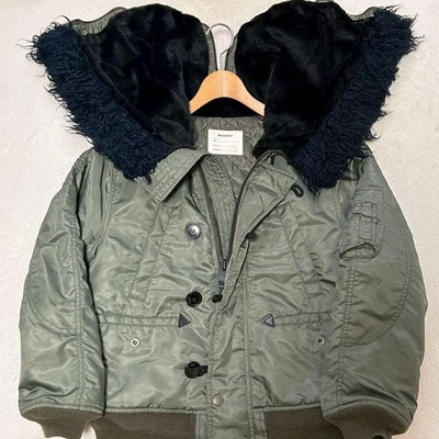 Moussy 00s Y2K N2B Military Jacket Women’s Size S Faux Fur Hood Rare Heisei Era - Image 1 of 4