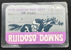 Ruidoso Downs 1978 Season Box Seat Pass! - Picture 1 of 4