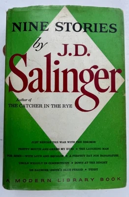 Nine Stories by J.D. Salinger Modern Library 301 w/ DJ Green & White & Red Cover Foto 1 de 4