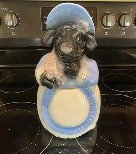 1950s Vintage McCoy Elise Cow Cookie Jar With Dress, Bonnet And Flowers RARE - Picture 1 of 11