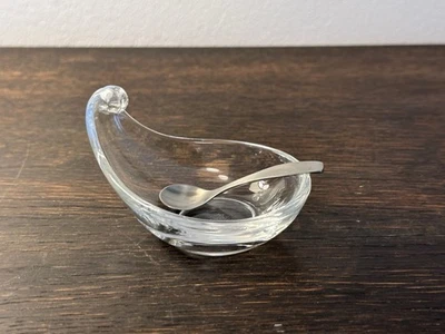 SF WMF Murano Salzlöffel 3600 mit Glas-Schälchen Fraser‘s Wagenfeld Cromargan - Bild 1 von 4