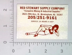 Calcomanía adhesiva vintage Red Stewart Supply Co Birmingham Alabama minería del carbón - Imagen 1 de 1