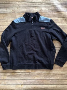 Vineyard Vines Pullover Herren XL Navy Shep Shirt Quarter Zip Sweatshirt Wal - Bild 1 von 6
