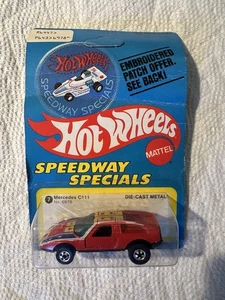 1977 Hot Wheels Speedway Special 7 Mercedes C111 Sealed Unpunched Card Hong Kong - Bild 1 von 9