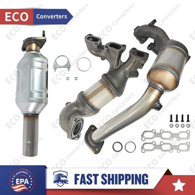 3x Catalytic Converter For 2006-2009 Ford Fusion/Mercury Milan 3.0L Front & Rear Foto 1 de 4