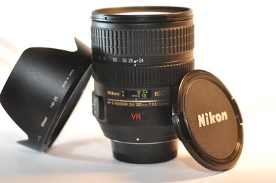 Nikon ED AF-S Nikkor 24-120mm f/3.5-5.6 G VR FX lens HB-25 NICE for D850 D780 Z7 - Image 1 of 4