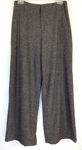 Linda Allard Ellen Tracy Damengröße 4 braun Tweed Wollmischung weites Bein Hose - Bild 1 von 12