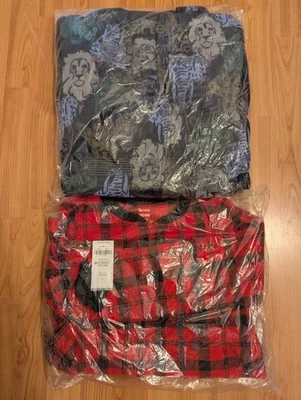 Carter's NUEVO Pijama Niño Una Pieza Pies 2 Pares Talla 10 Cuadros y Animal Foto 1 de 3