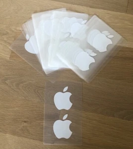 Zestaw 25 /2 na arkusz Biała naklejka z logo Apple - Oryginalny OEM - Duża AG - Zdjęcie 1 z 3