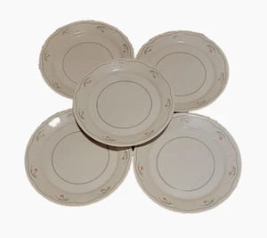 CORELLE CALICO ROSE Dinner Plates 10 1/4 inches Set of 5 Corning Ware 10.25 - Picture 1 of 8