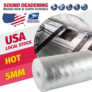 39"x 79" Firewall Sound Deadener Car Roof Heat Shield Insulation Deadening Mat - Picture 1 of 18